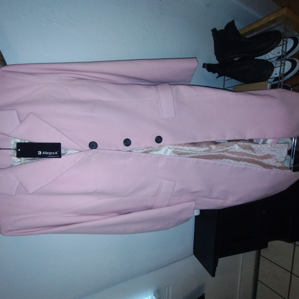 Allegra K Women's Pink Blazer Coat
